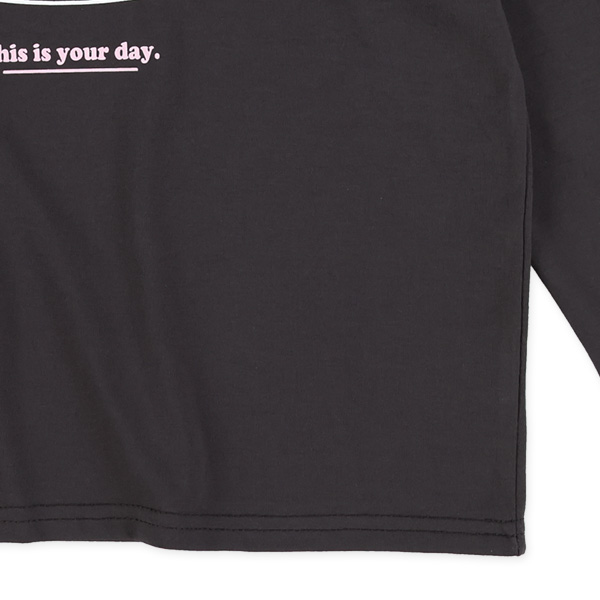 リブ配色長袖Tシャツ