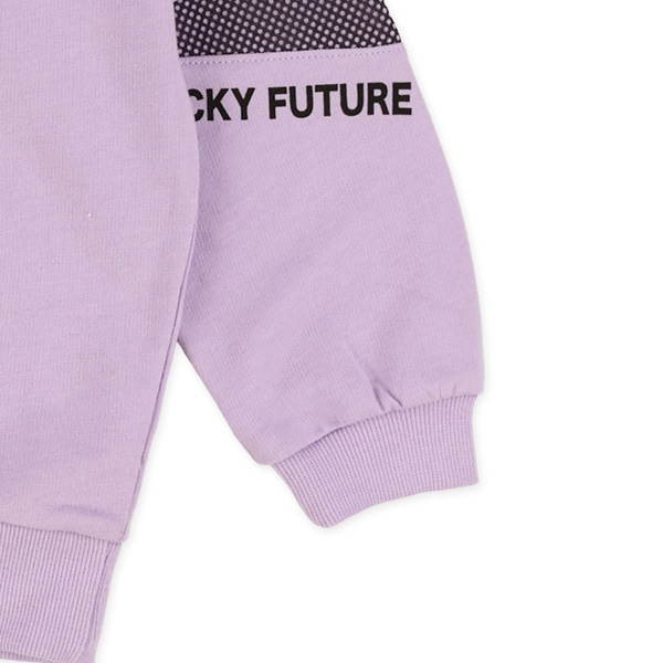 ミニ裏毛肘メッシュ切り替え長袖Tシャツ