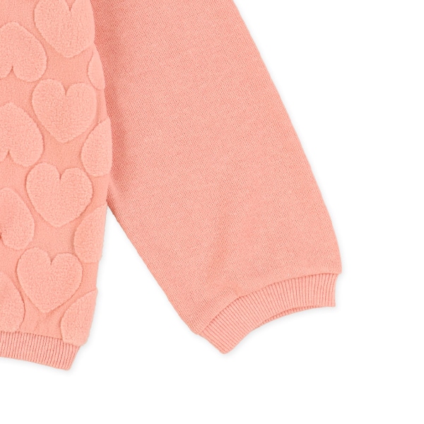 ハートジャガード袖薄手トレーナー