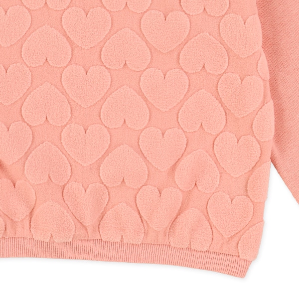 ハートジャガード袖薄手トレーナー