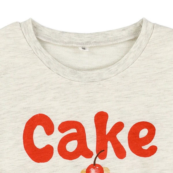 ミニ裏毛ケーキ前後長袖Tシャツ