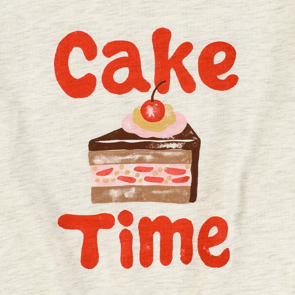 ミニ裏毛ケーキ前後長袖Tシャツ