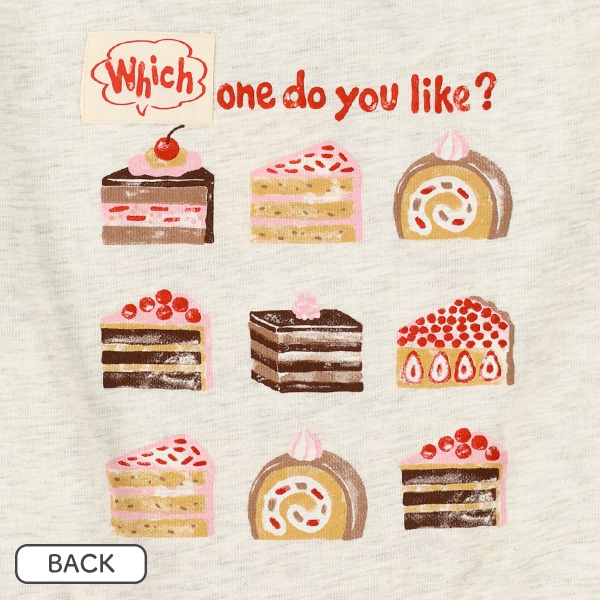 ミニ裏毛ケーキ前後長袖Tシャツ