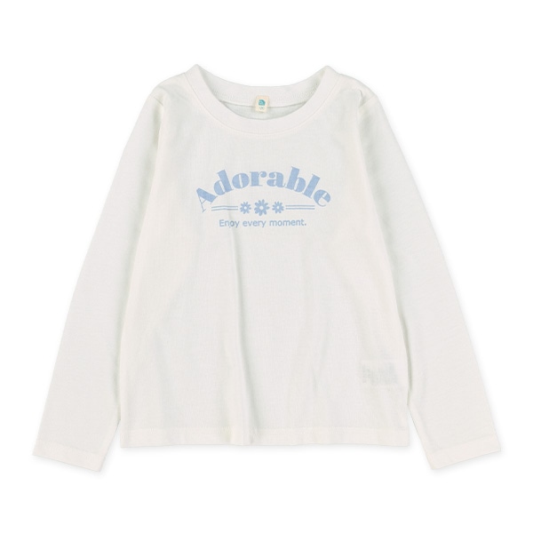 ワッフルカーディガン&ロゴ長袖Tシャツセット