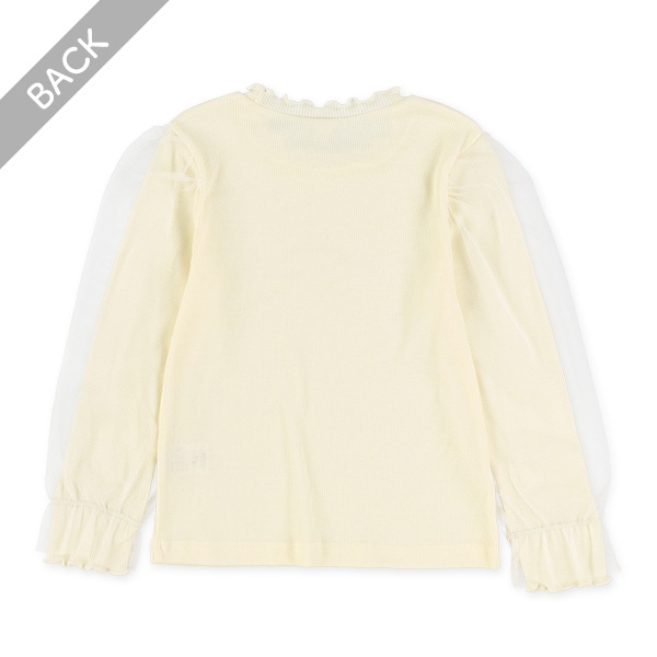 テレコレースハイネック長袖Tシャツ