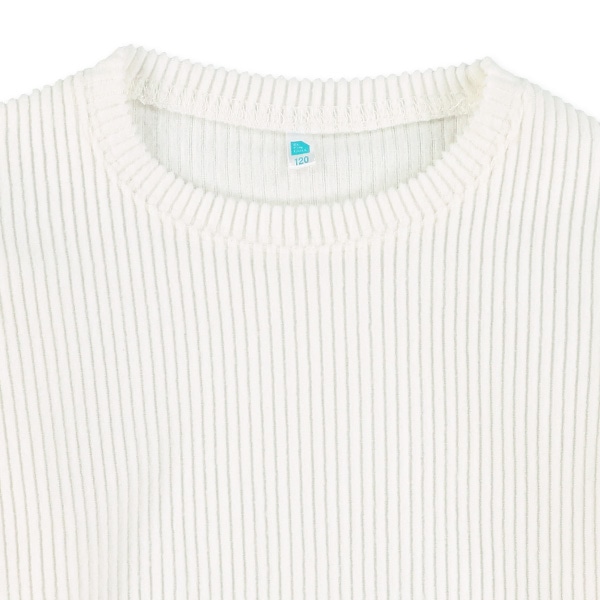 ニットコール肩フリル長袖Tシャツ