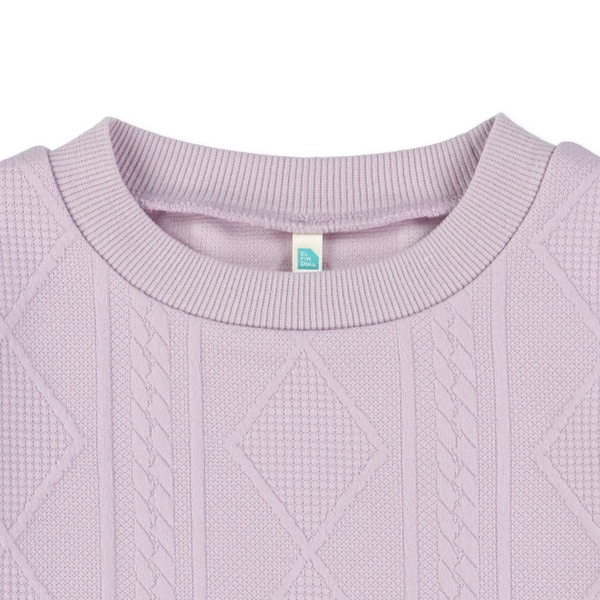 ジャガードベストレイヤード風長袖ブラウス