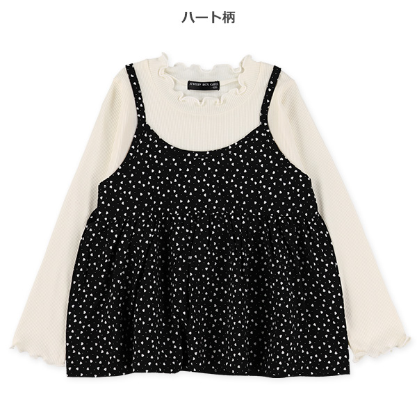 テレコブロードレイヤード風長袖Tシャツ