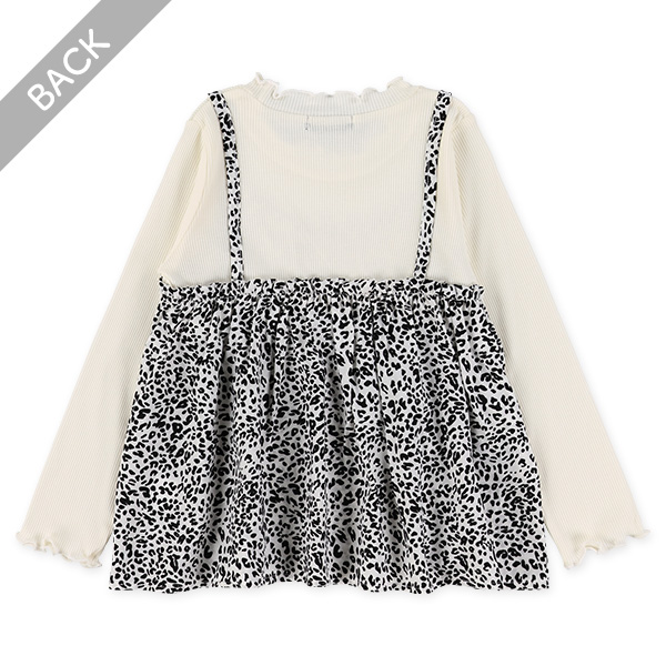 テレコブロードレイヤード風長袖Tシャツ