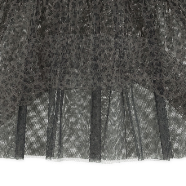 ヒョウ柄チュールキャミソール&長袖Tシャツセット