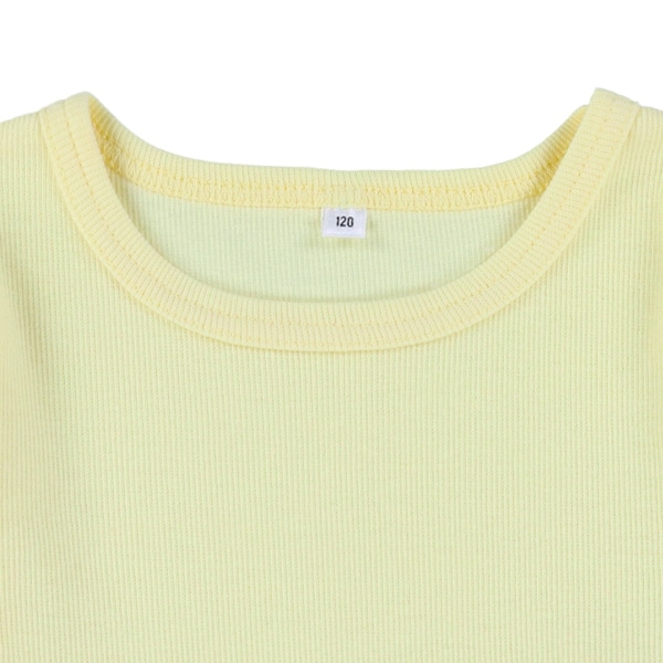 テレコ切り替えチュール付きハート・くま長袖Tシャツ