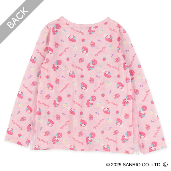 チュール付き長袖Tシャツ（マイメロディ・クロミ）