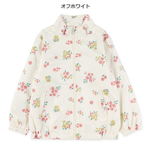 裏メッシュ花総柄ジャケット