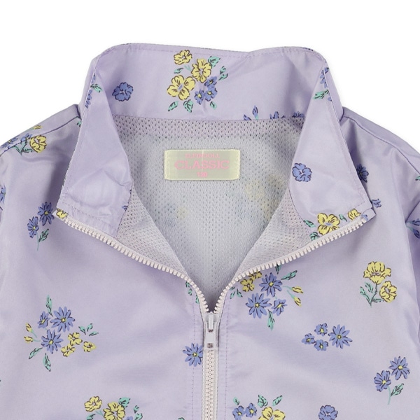 裏メッシュ花総柄ジャケット