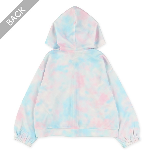 メッシュタイダイ風ジップパーカー