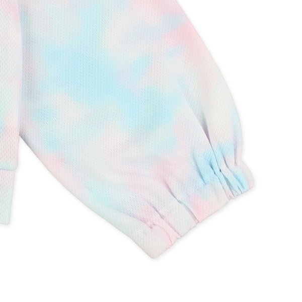 メッシュタイダイ風ジップパーカー