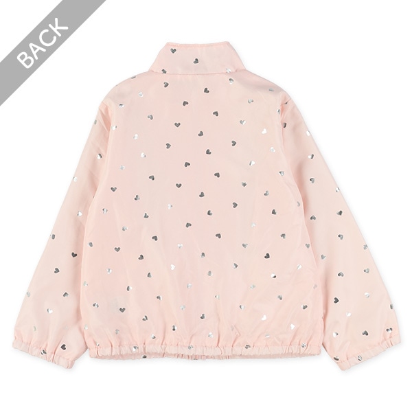 裏メッシュ花柄・ハート柄ウィンドブレーカー