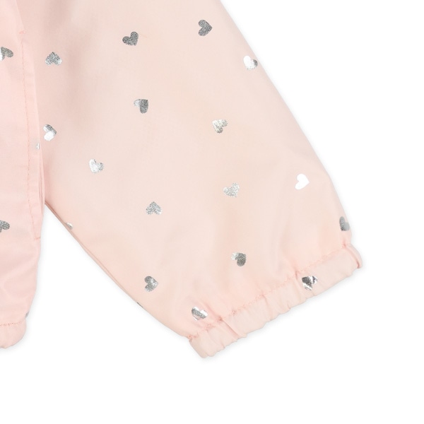 裏メッシュ花柄・ハート柄ウィンドブレーカー