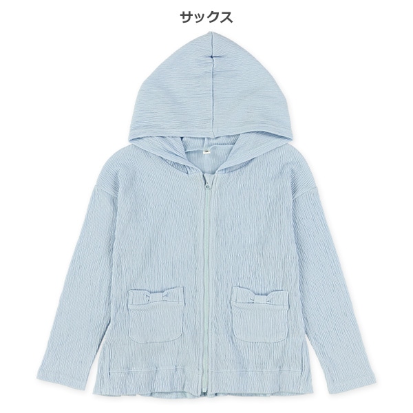 クレープニットジップパーカー