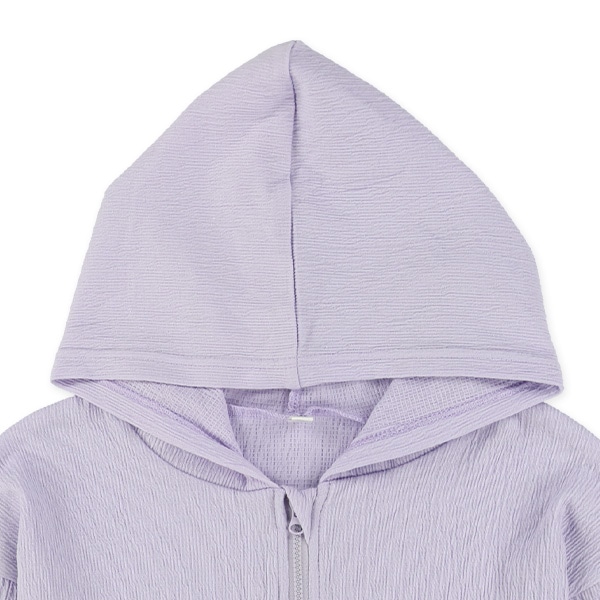 クレープニットジップパーカー