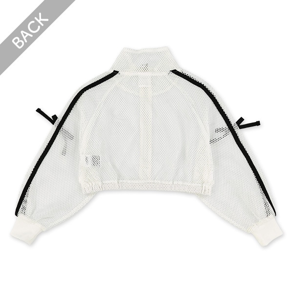 メッシュショート丈スタンドカラーブルゾン