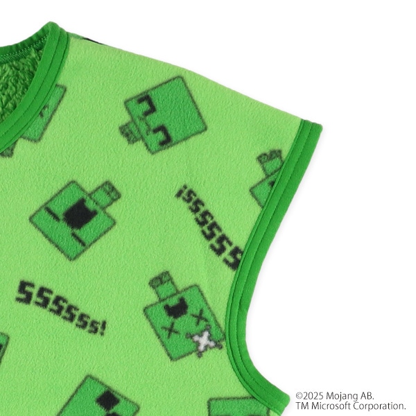 フリース裏ボアロングポンチョ（マインクラフト）