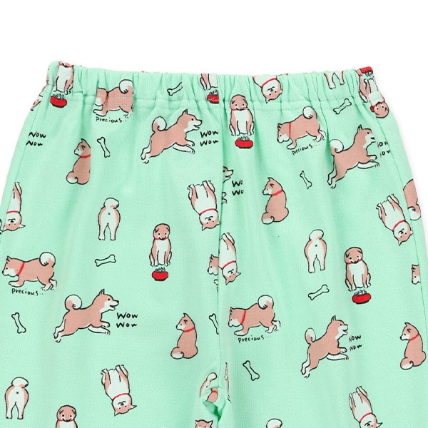 裏毛長袖パジャマ（柴犬総柄）