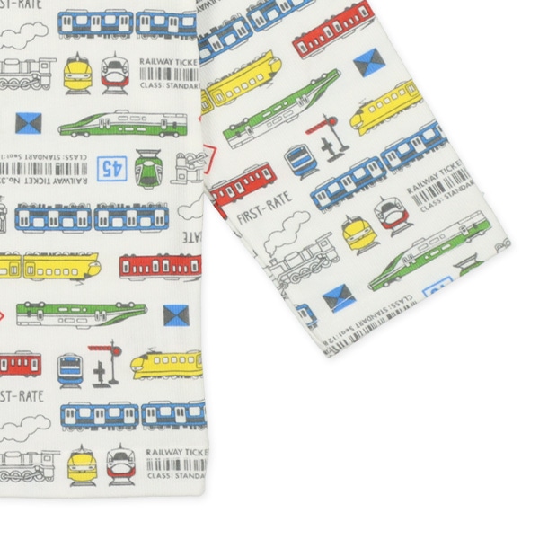 裏微起毛長袖パジャマ（電車）