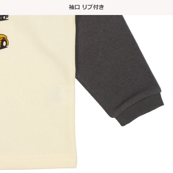 裏起毛ラグラン長袖パジャマ（はたらくくるま図鑑）