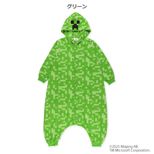 マイクロフリース着ぐるみラグラン長袖パジャマ（クリーパー）