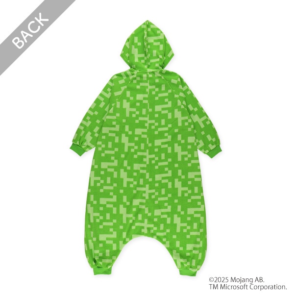 マイクロフリース着ぐるみラグラン長袖パジャマ（クリーパー）