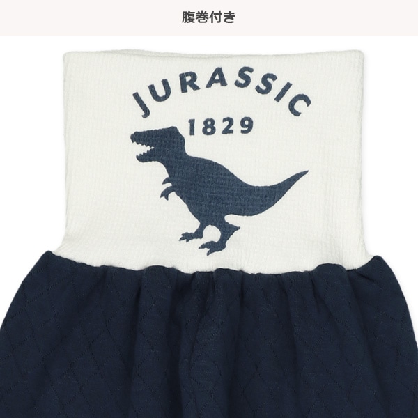 2枚組ソフトキルト腹巻付きスペアパンツ（恐竜）