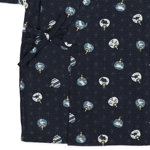 甚平（恐竜うちわ）