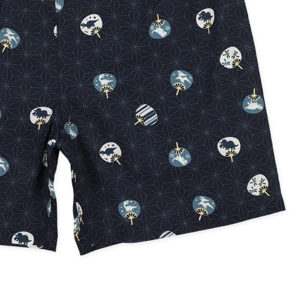 甚平（恐竜うちわ）