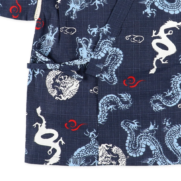 甚平（龍シルエット）