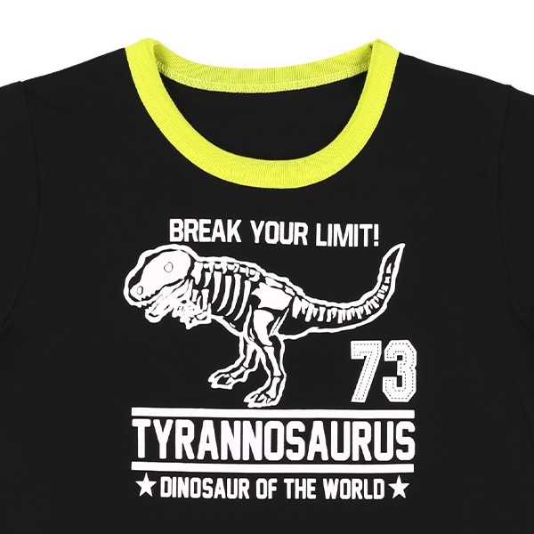 蓄光プリント半袖パジャマ（化石・恐竜）