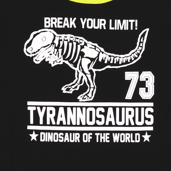 蓄光プリント半袖パジャマ（化石・恐竜）