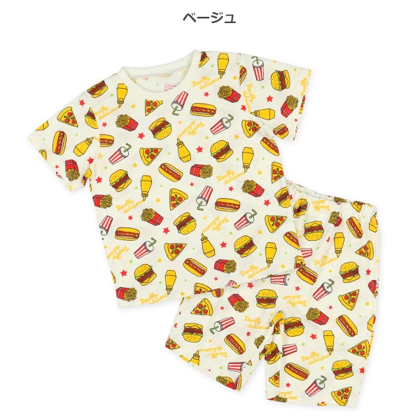 半袖パジャマ（ジャンクフード総柄）