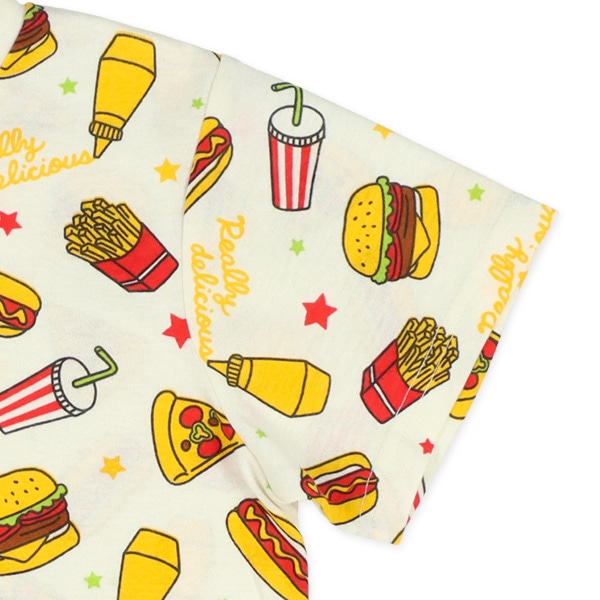 半袖パジャマ（ジャンクフード総柄）