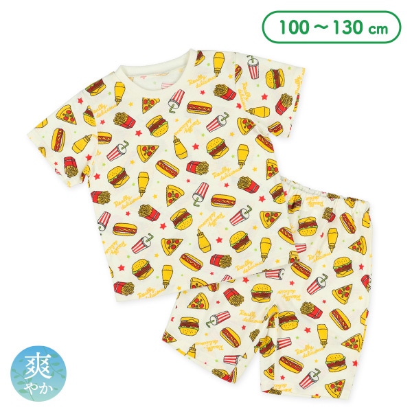 半袖パジャマ（ジャンクフード総柄）