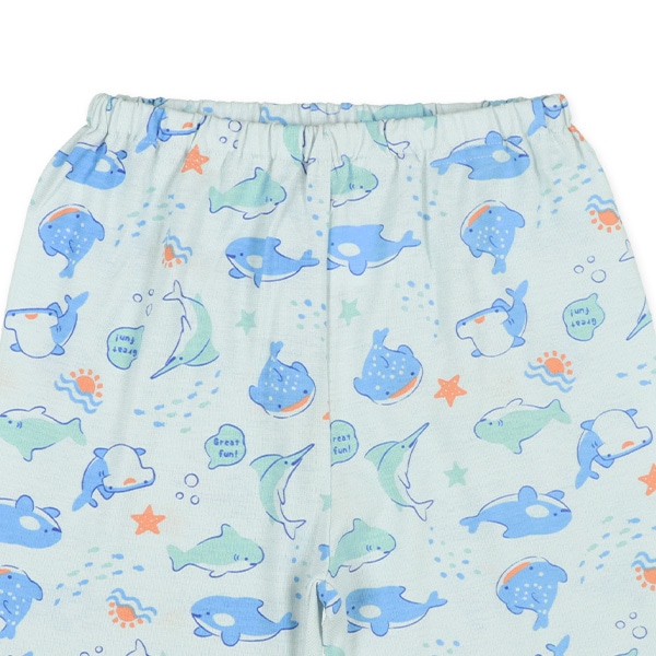半袖パジャマ（海の生き物総柄）