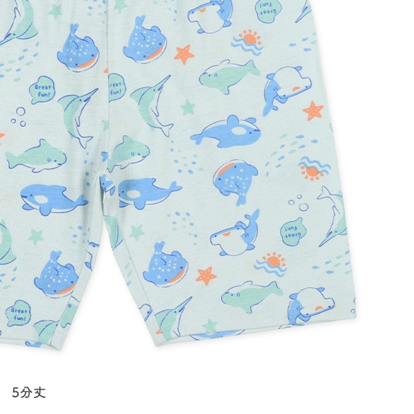 半袖パジャマ（海の生き物総柄）