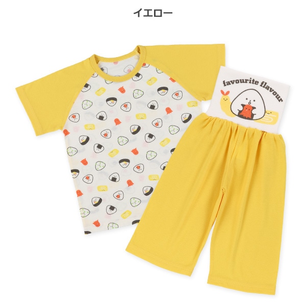 腹巻付きラグラン半袖パジャマ（おにぎり）