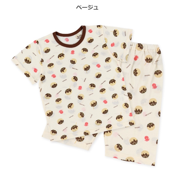 半袖パジャマ（たこ焼き総柄）