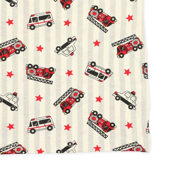 腹巻付き半袖パジャマ（消防車）