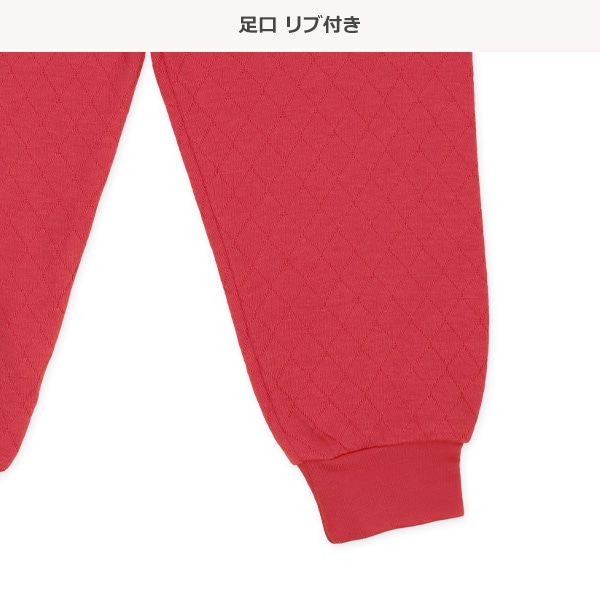 ソフトキルト腹巻付きラグラン長袖パジャマ（消防車）