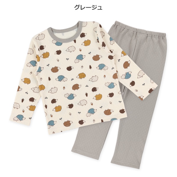 ソフトキルト長袖パジャマ（ハリネズミ）