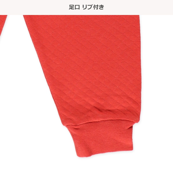 ソフトキルト腹巻付きラグラン長袖パジャマ（消防車）
