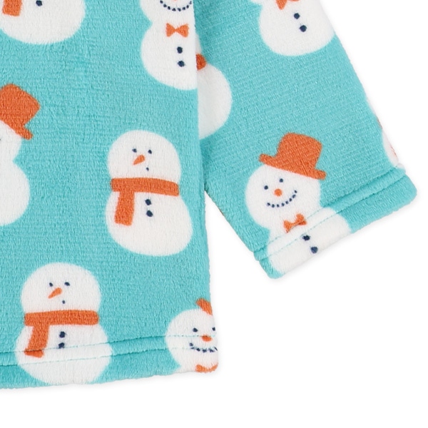 マイクロフリース腹巻付き長袖パジャマ（雪だるま）