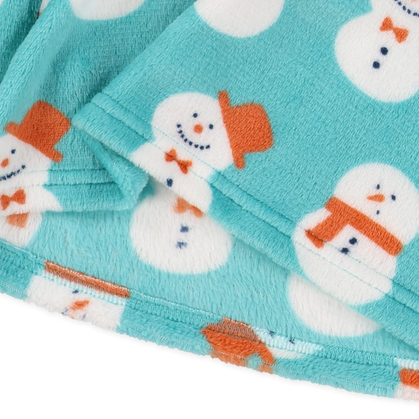 マイクロフリース腹巻付き長袖パジャマ（雪だるま）